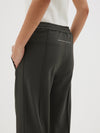 twill pinstitch detail pant