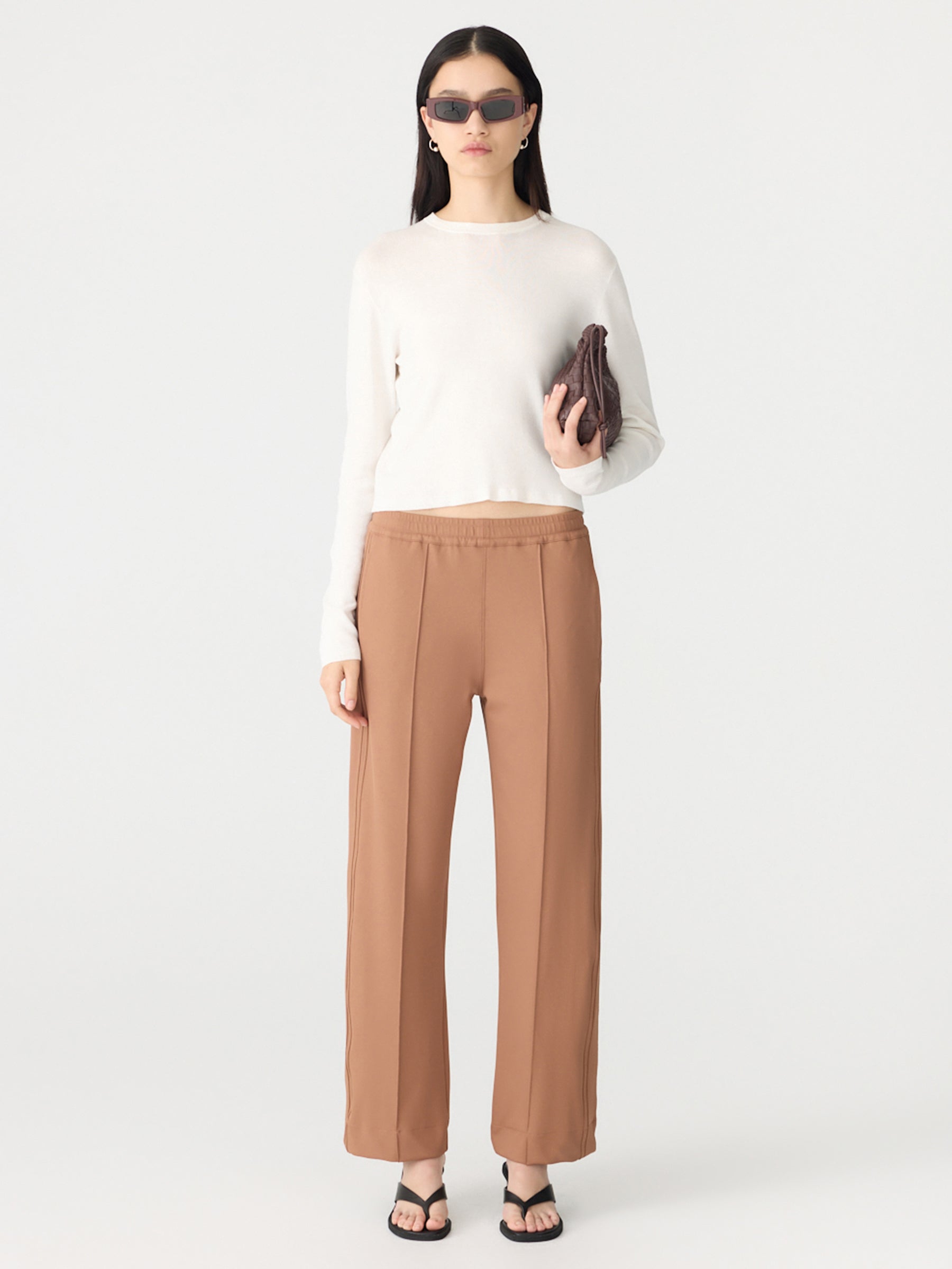 Twill Pinstitch Detail Pant