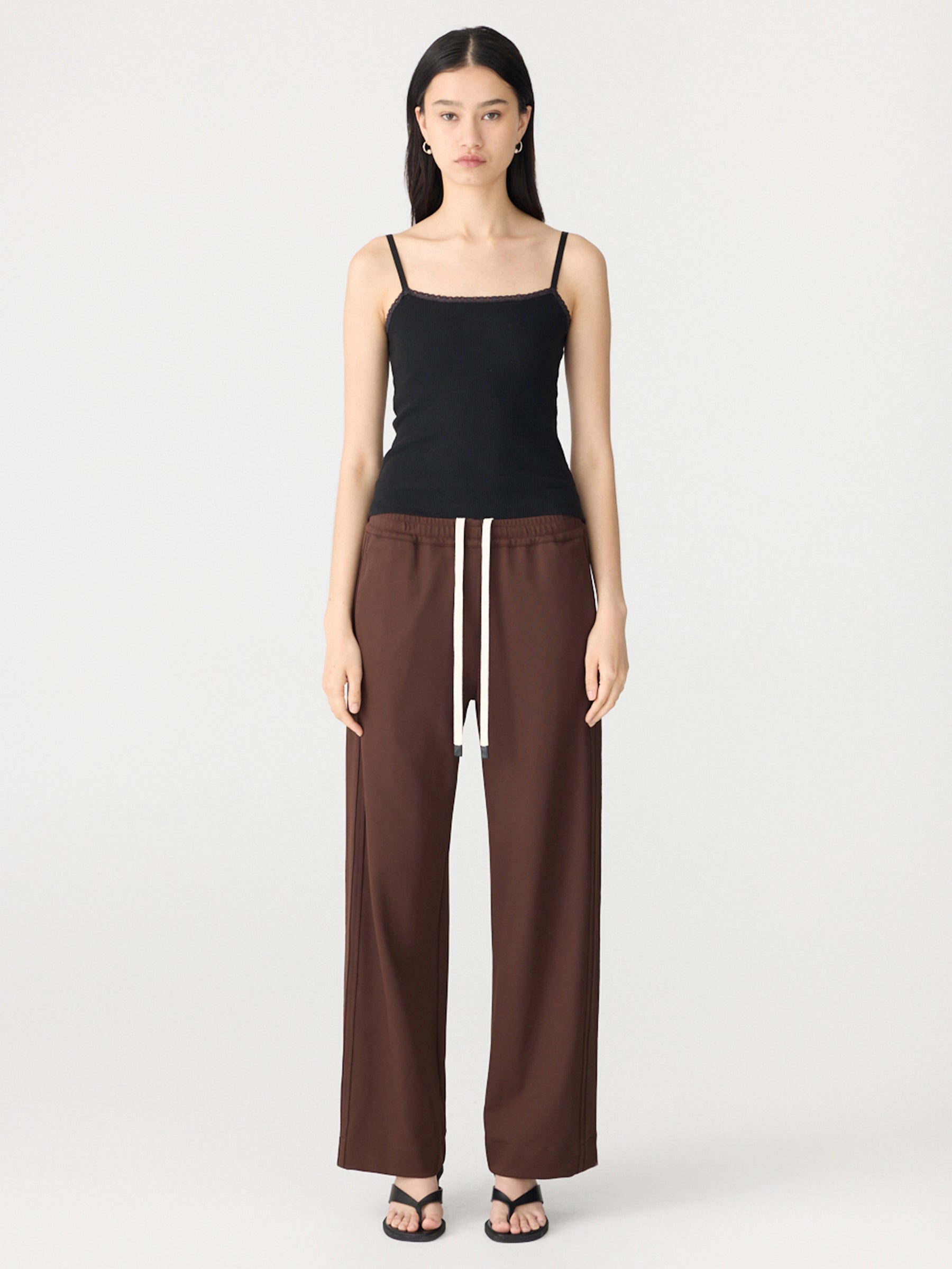 Twill Pinstitch Detail Pant