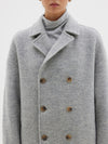 woollen rounded sleeve coat