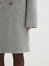 woollen rounded sleeve coat