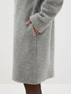 woollen rounded sleeve coat