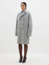 woollen rounded sleeve coat