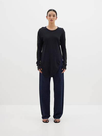 scoop hem layering long sleeve t.shirt