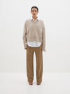 high v boxy wool cashmere knit