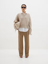 high v boxy wool cashmere knit