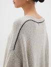 melange carded cashmere knit