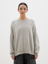 melange carded cashmere knit