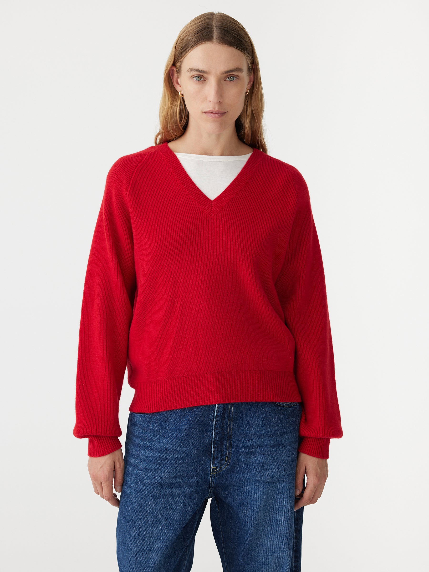 BEAMS PLUS（ビームス プラス）【別注】BATONER / Camel High Twist V-NECK KNIT（トップス ニット・セーター ）通販｜BEAMS