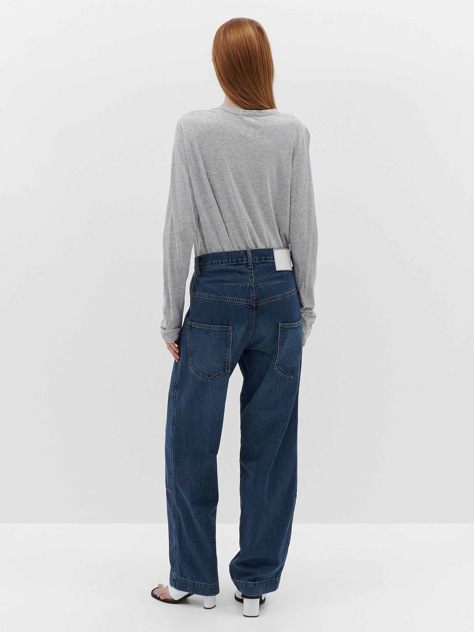 Regular Scoop Hem Long Sleeve T-Shirt