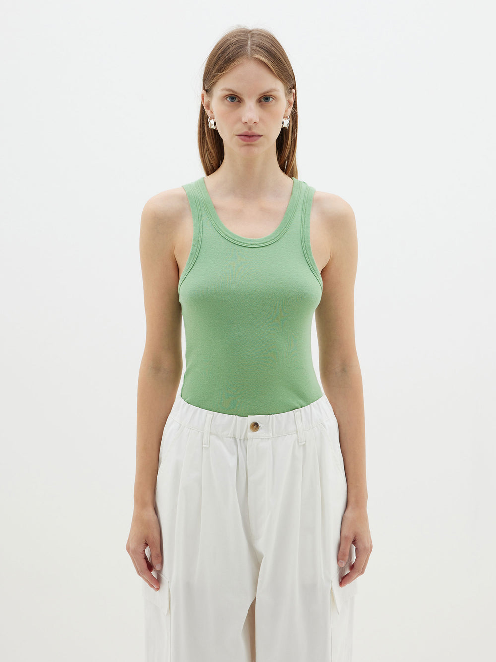 slim superfine rib tank