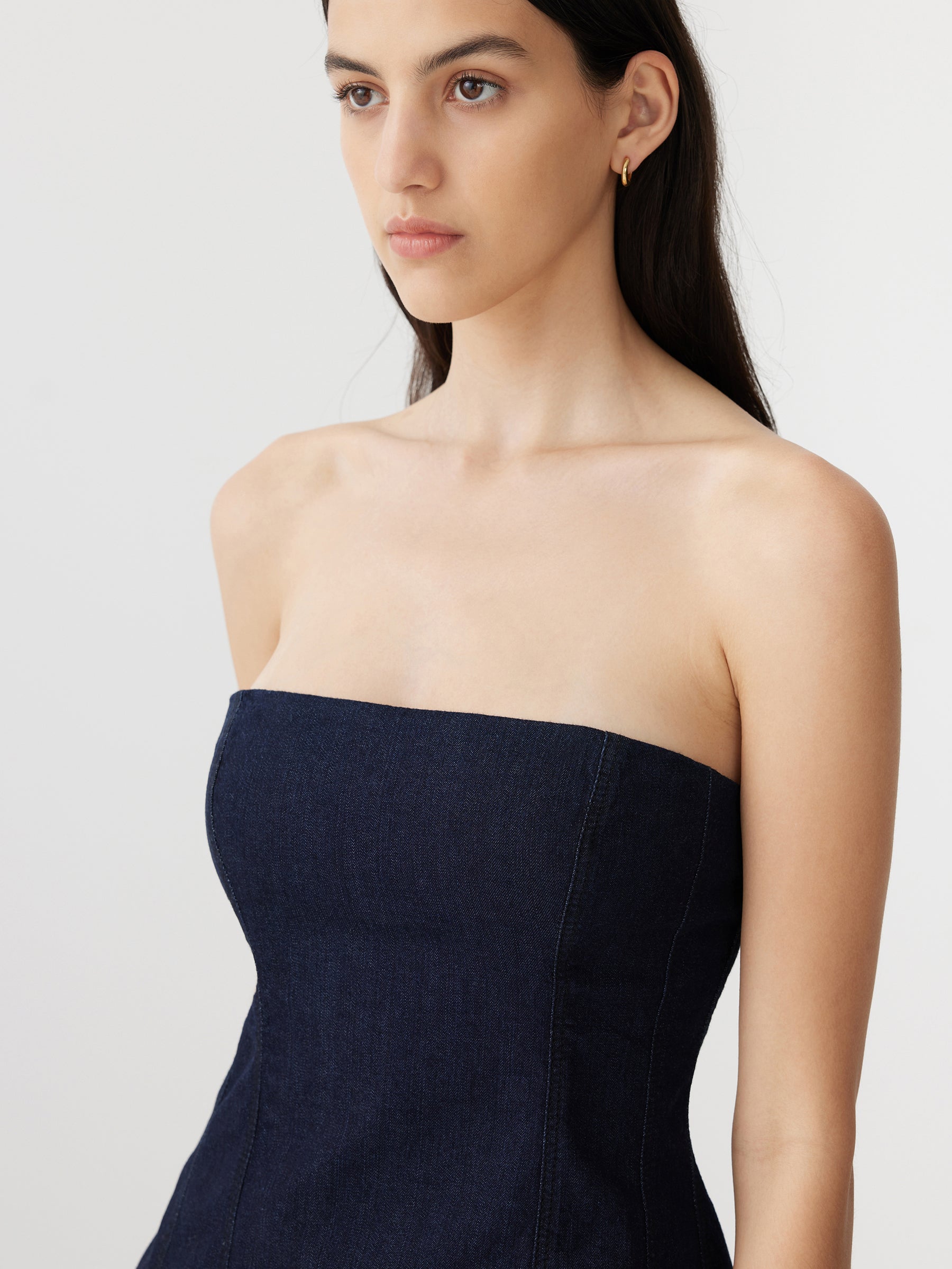 Denim Peplum Top – BASSIKE