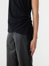 ruched jersey wrap top