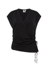 ruched jersey wrap top
