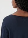 raw neck boxy long sleeve t.shirt