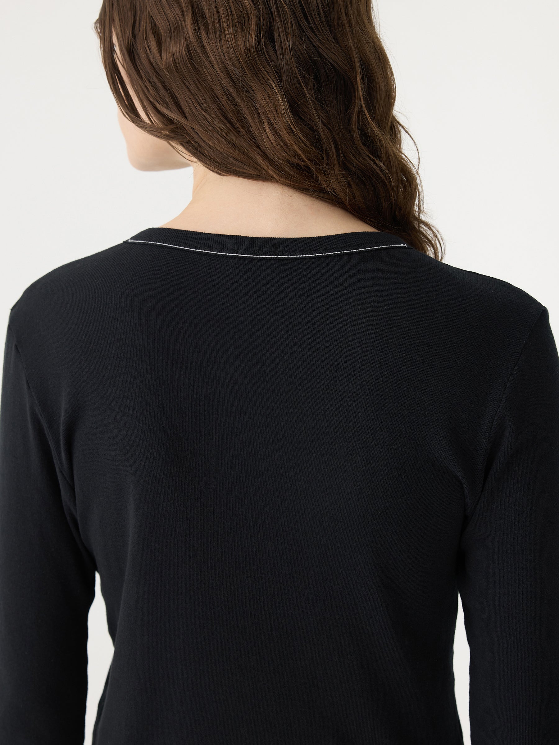 Rib Placket 3/4 Sleeve T-Shirt – BASSIKE