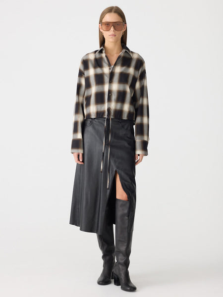 PC26WFT109DrawstringCheckShirt