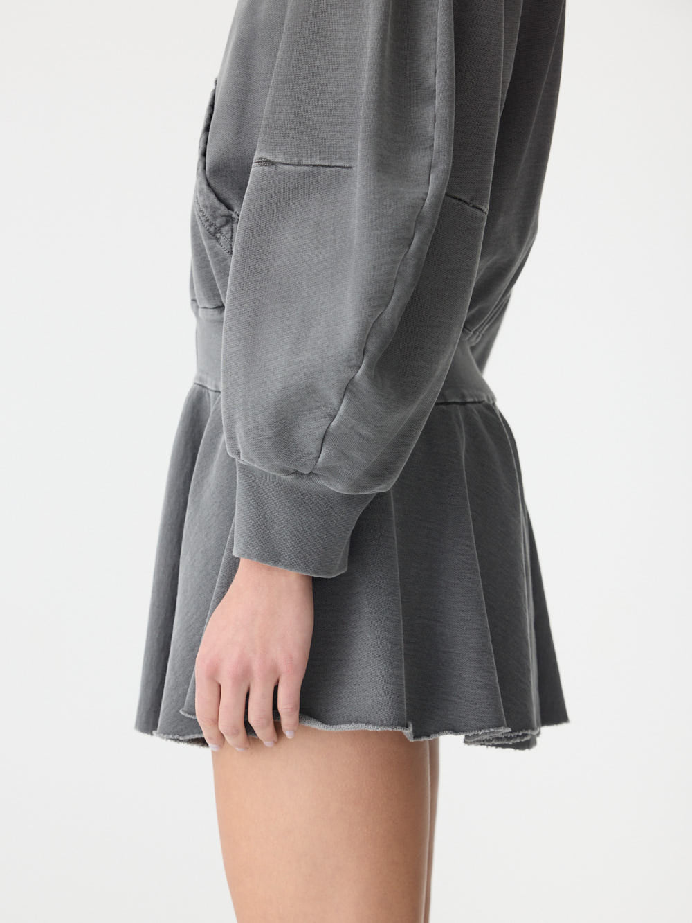 peplum sweatshirt dress Marc Jacobs Runway Padded V-Neck Peplum Sweater, Grey, Women's, Large, Sweaters V-Neck Sweaters