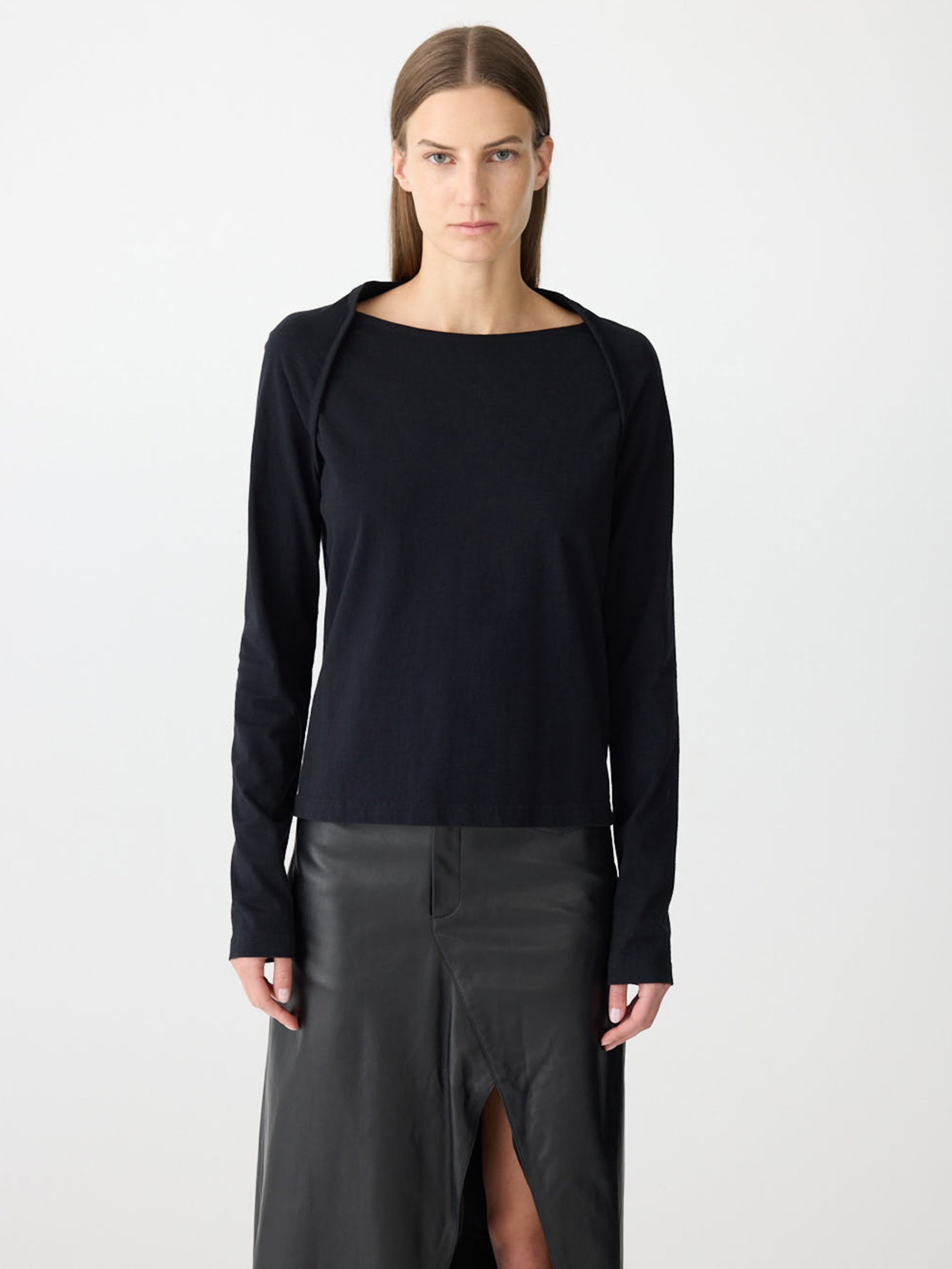 Bind Detail Raglan Long Sleeve T-Shirt – BASSIKE
