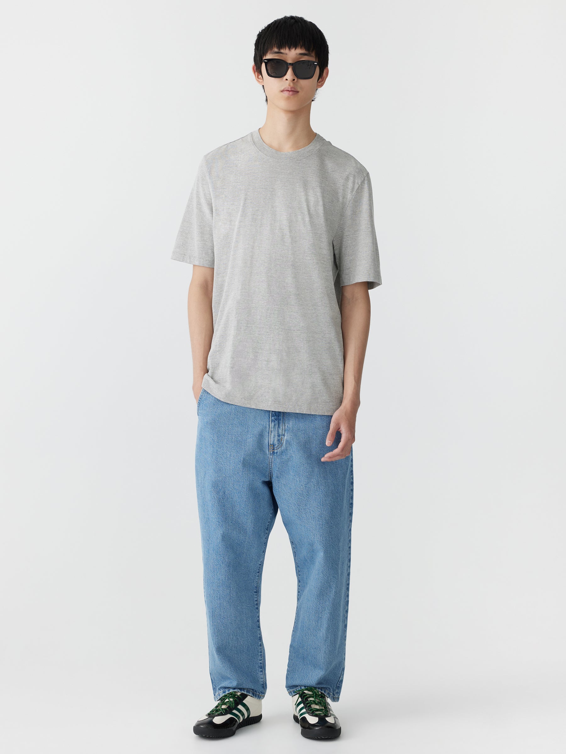 Regular Fit T-Shirt In Grey Marl