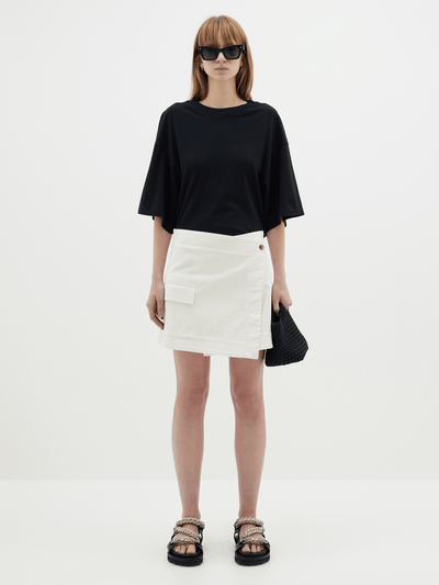 cotton twill wrap mini