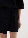 contrast mini wrap dress
