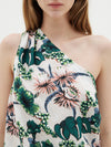 vintage floral gathered top