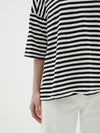 stripe slouch short sleeve t.shirt