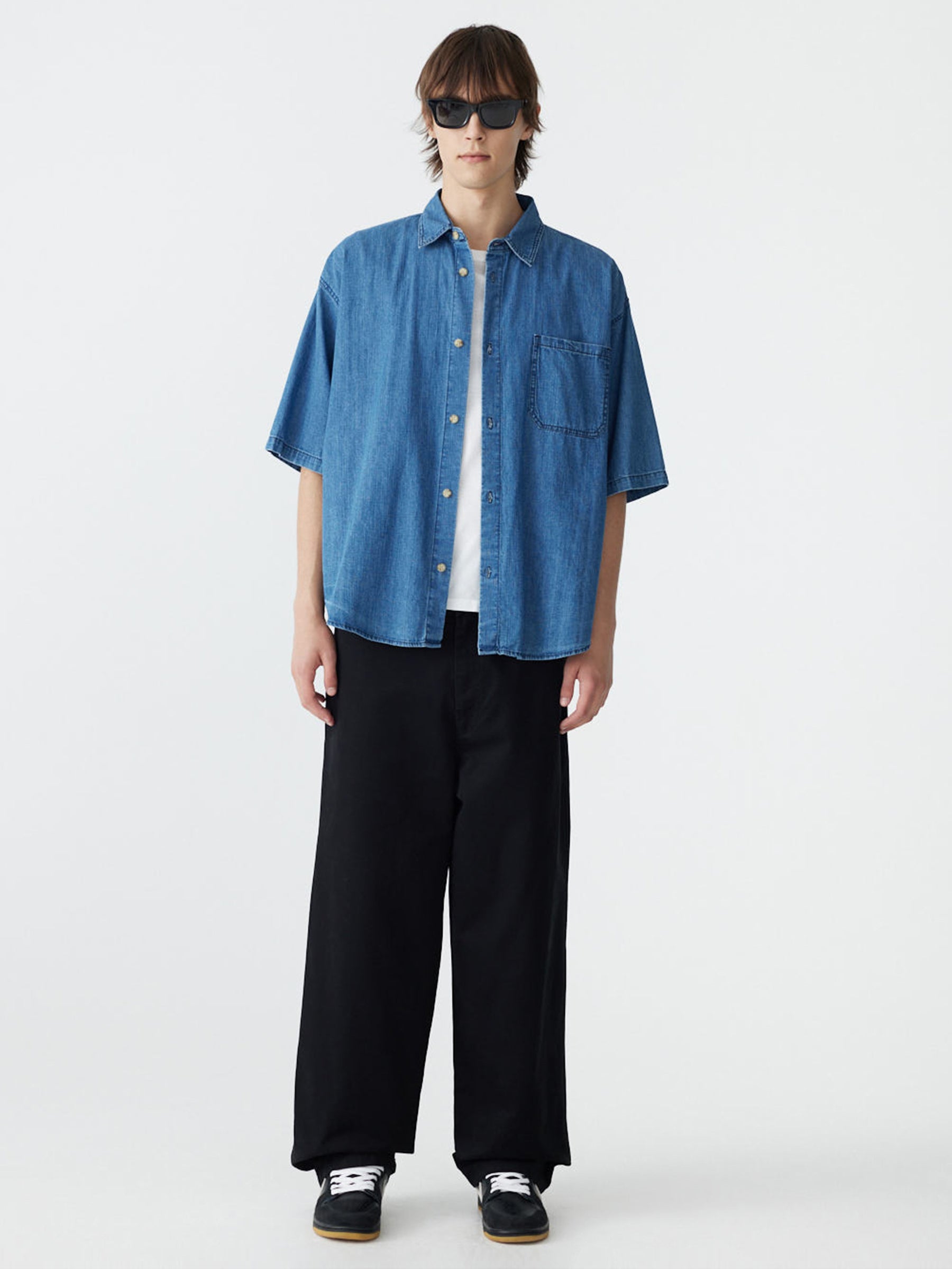 bassike denim shirt dress The Blake Denim Shirt Dress Shop The Muse