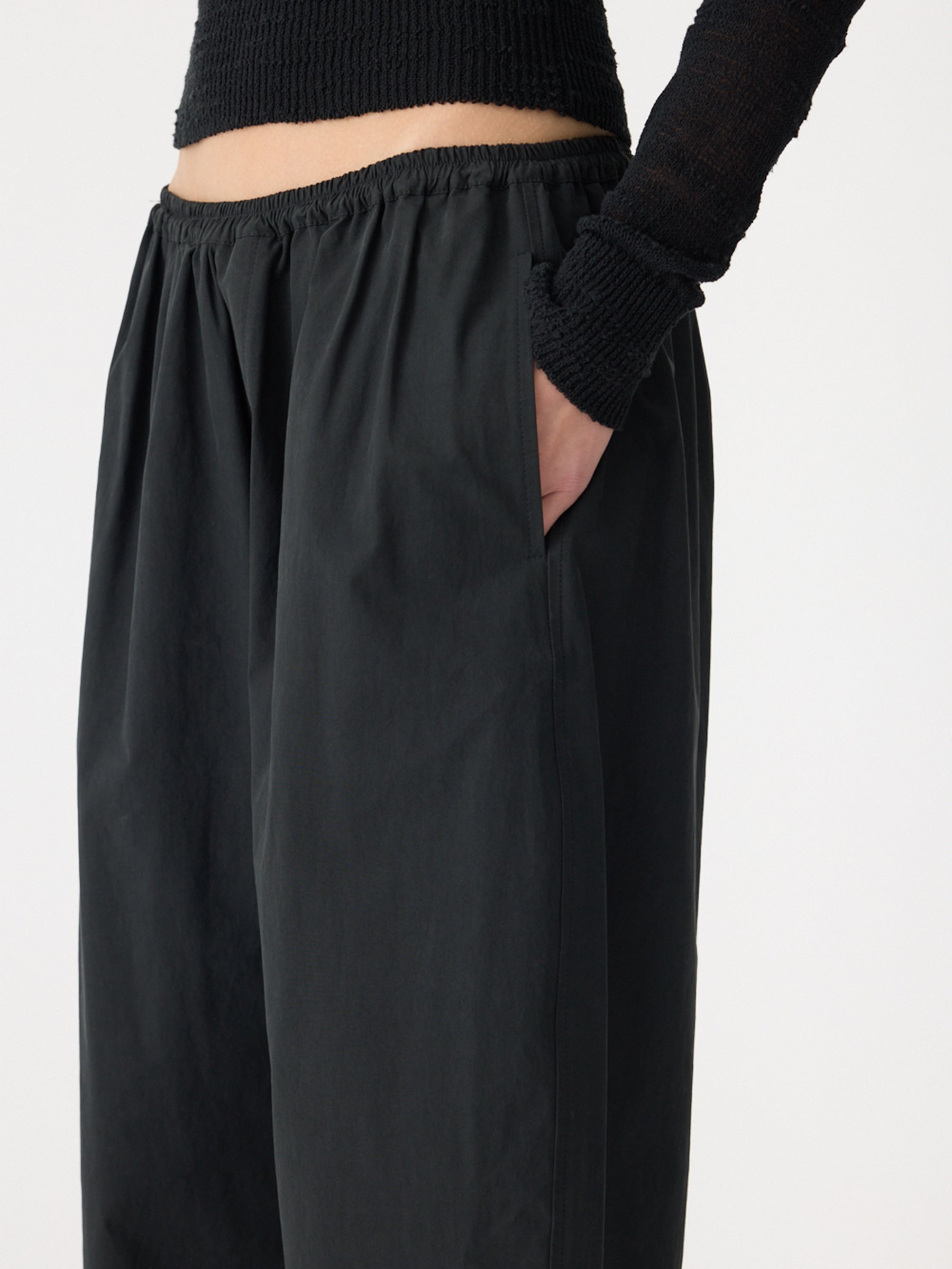 Cotton Crop Gathered Pant