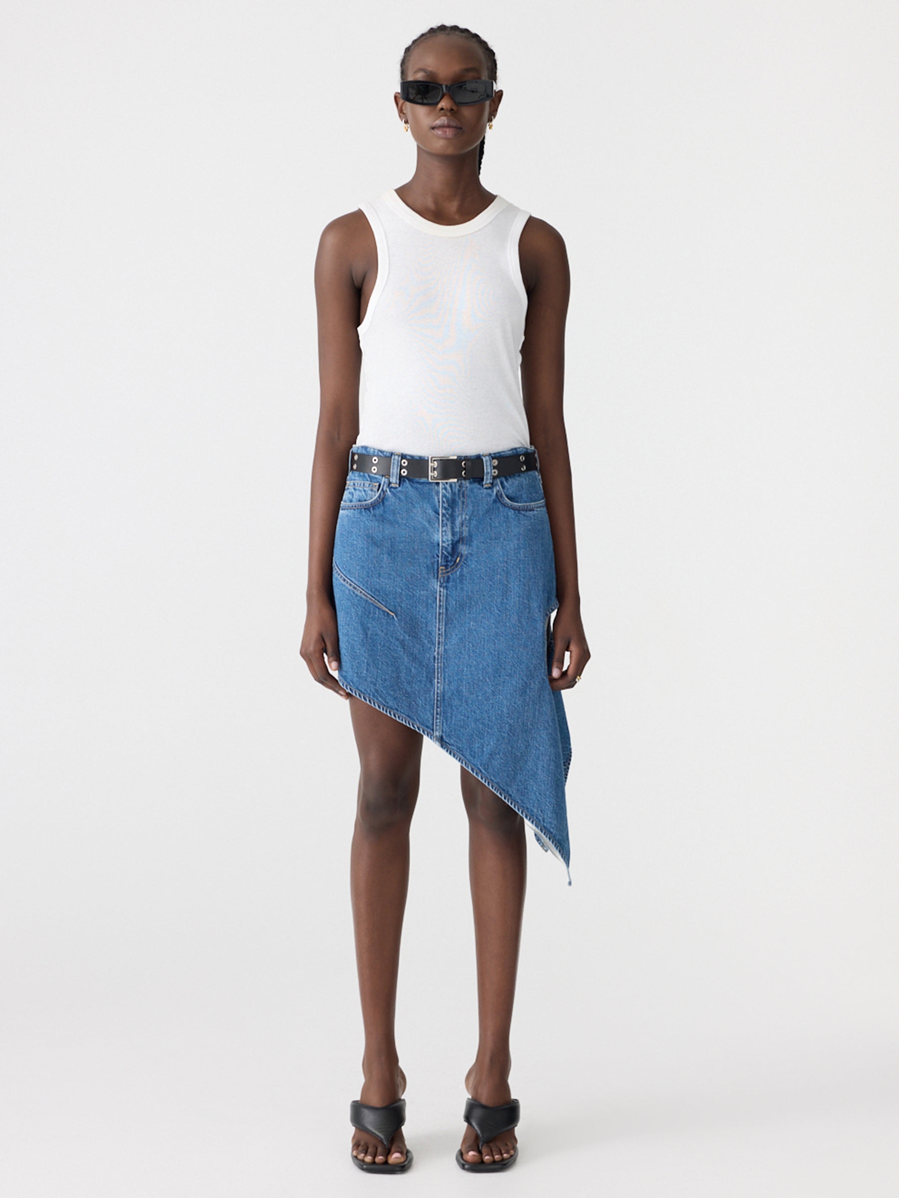 Deconstructed Denim Skirt