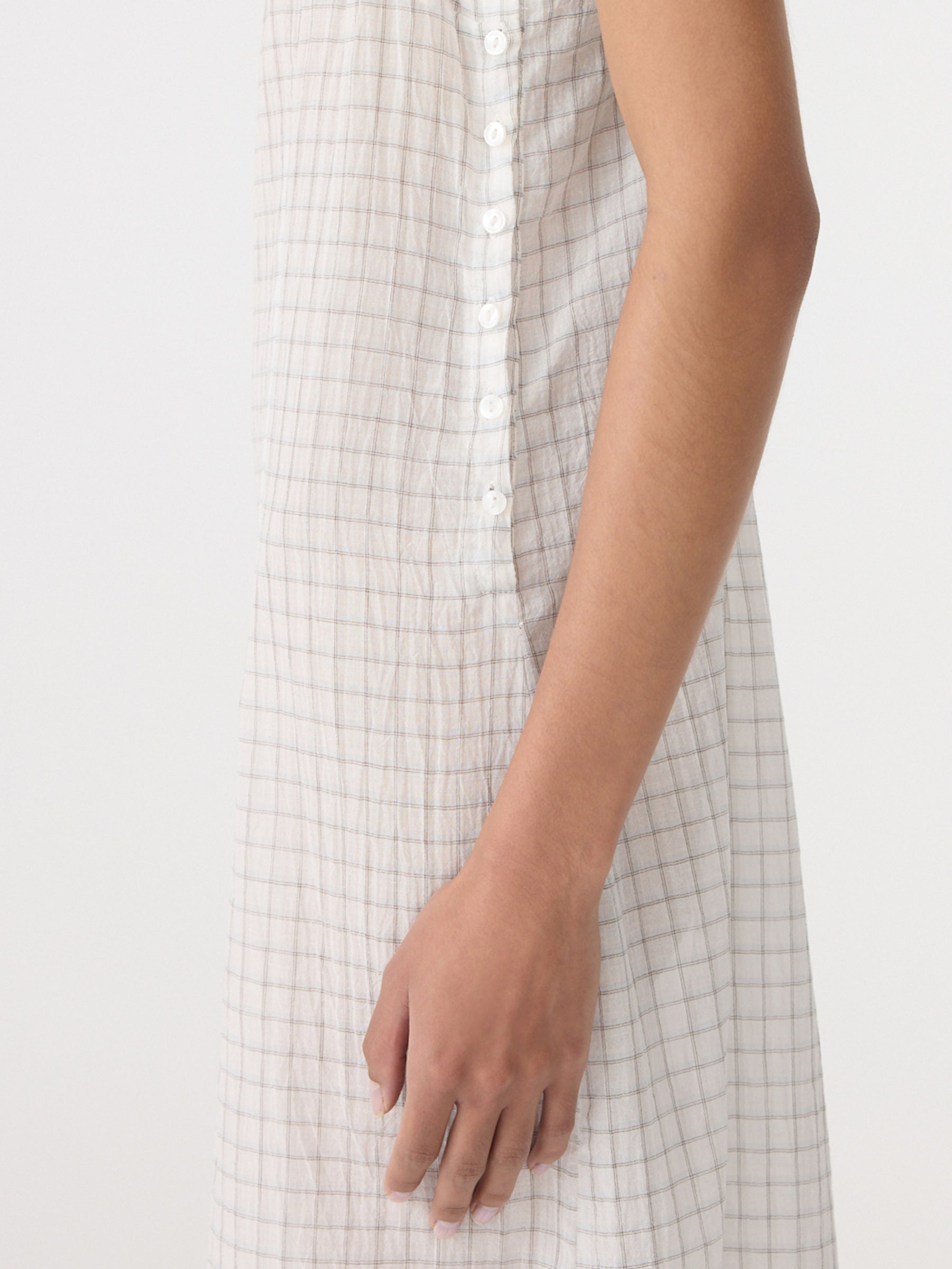 Fine Check Slip Dress