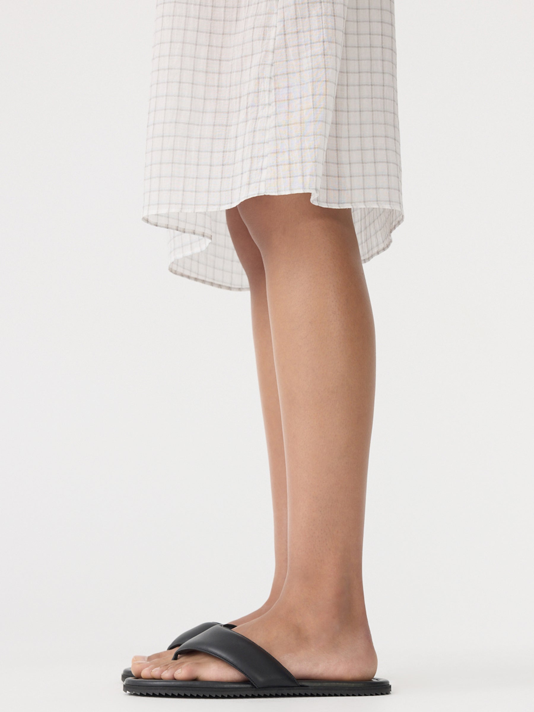 Fine Check Slip Dress