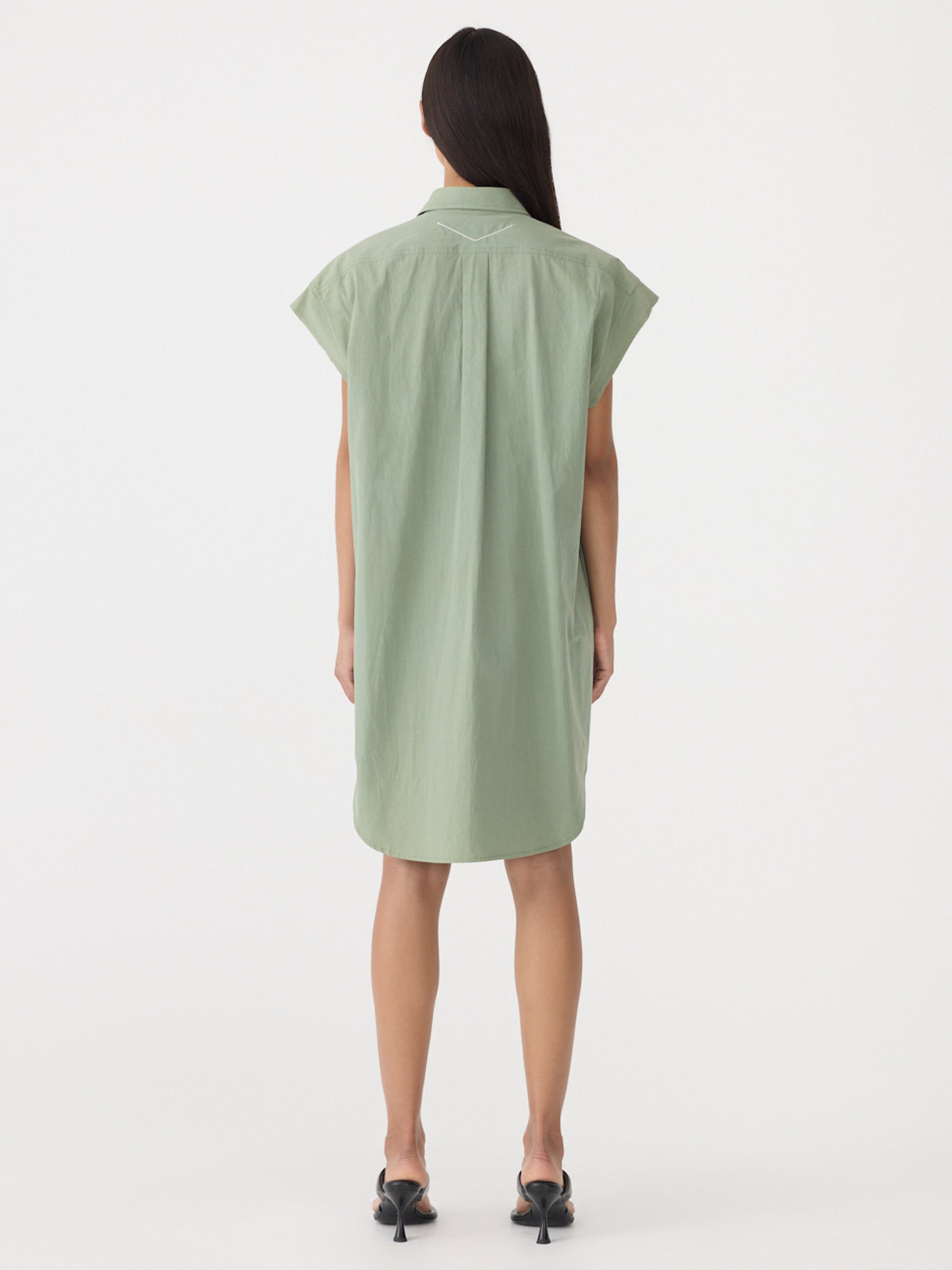 Crushed Cotton Sleeveless Dress BASSIKE Crushed Cotton Sleeveless Dress BASSIKE