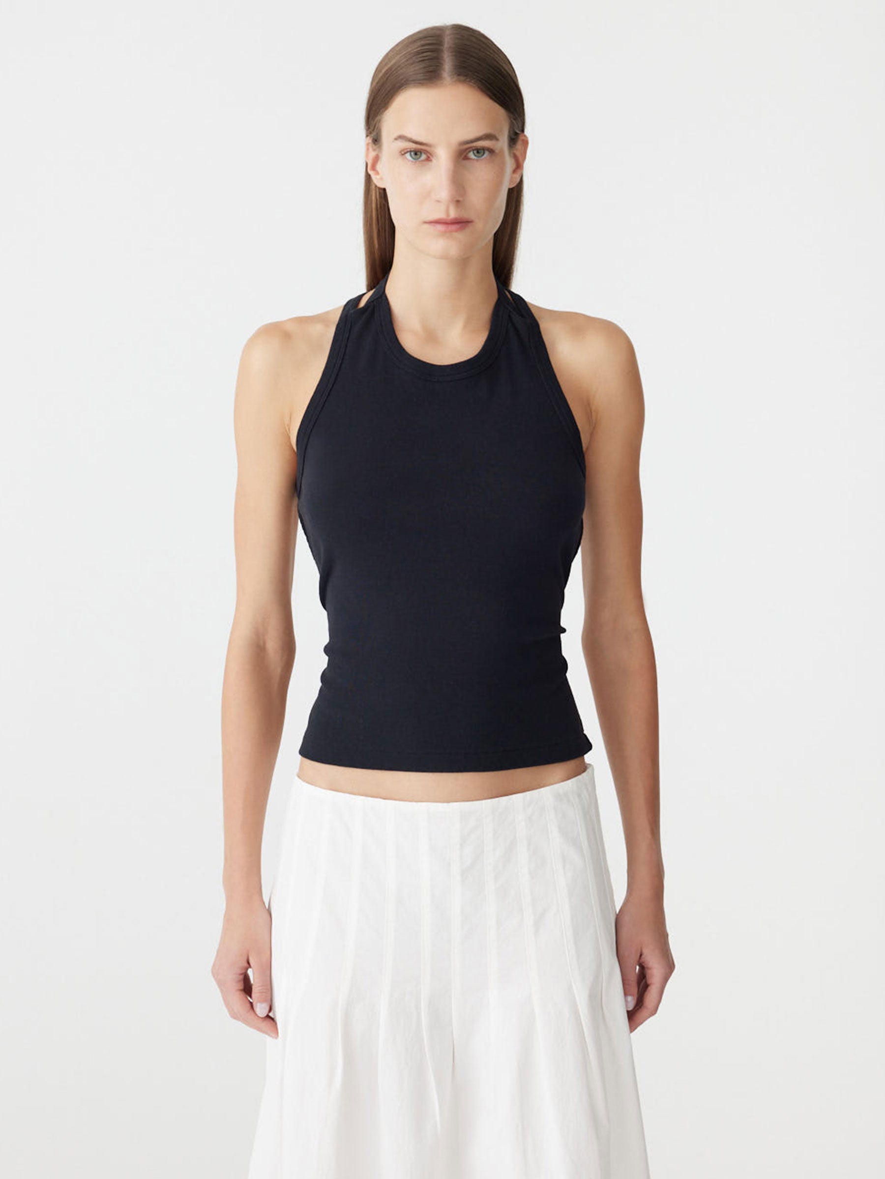 Cross Back Tie Backless Tank – BASSIKE