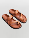 raw leather sandal