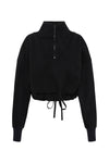 fleece zip through polo sweat
