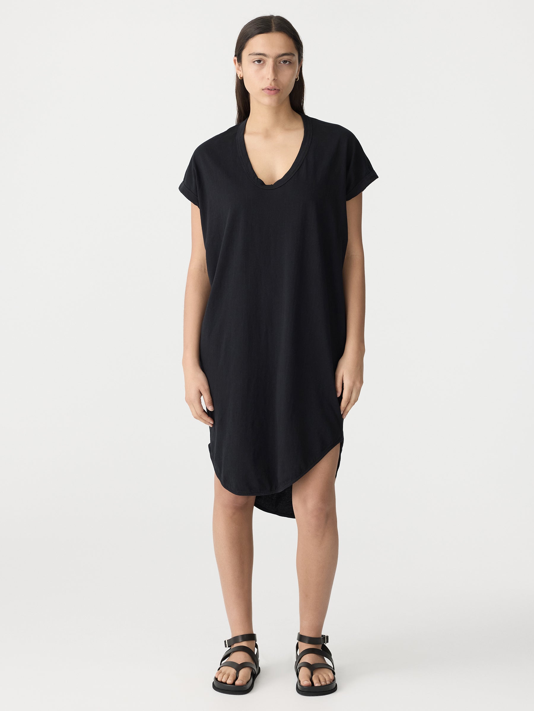 boxy t.shirt dress with tail ll