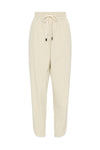 twill scalloped hem pant