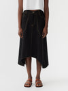 twill gusset detail skirt