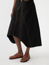 twill gusset detail skirt