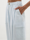 tumble washed stripe pant