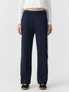 Washed Twill Stripe Slit Pull-On Pants