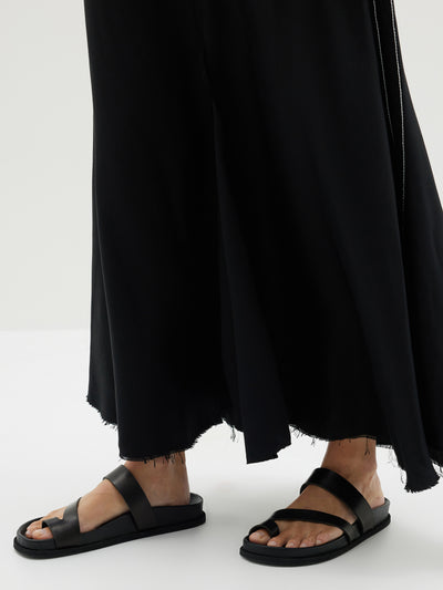 raw leather sandal