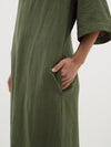 linen longerline dress