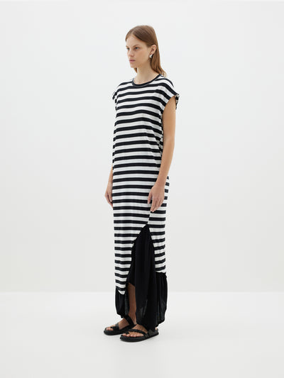 stripe split tank dress