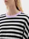 stripe boxy short sleeve t.shirt