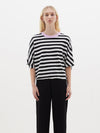 stripe boxy short sleeve t.shirt