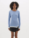 split layered long sleeve t.shirt