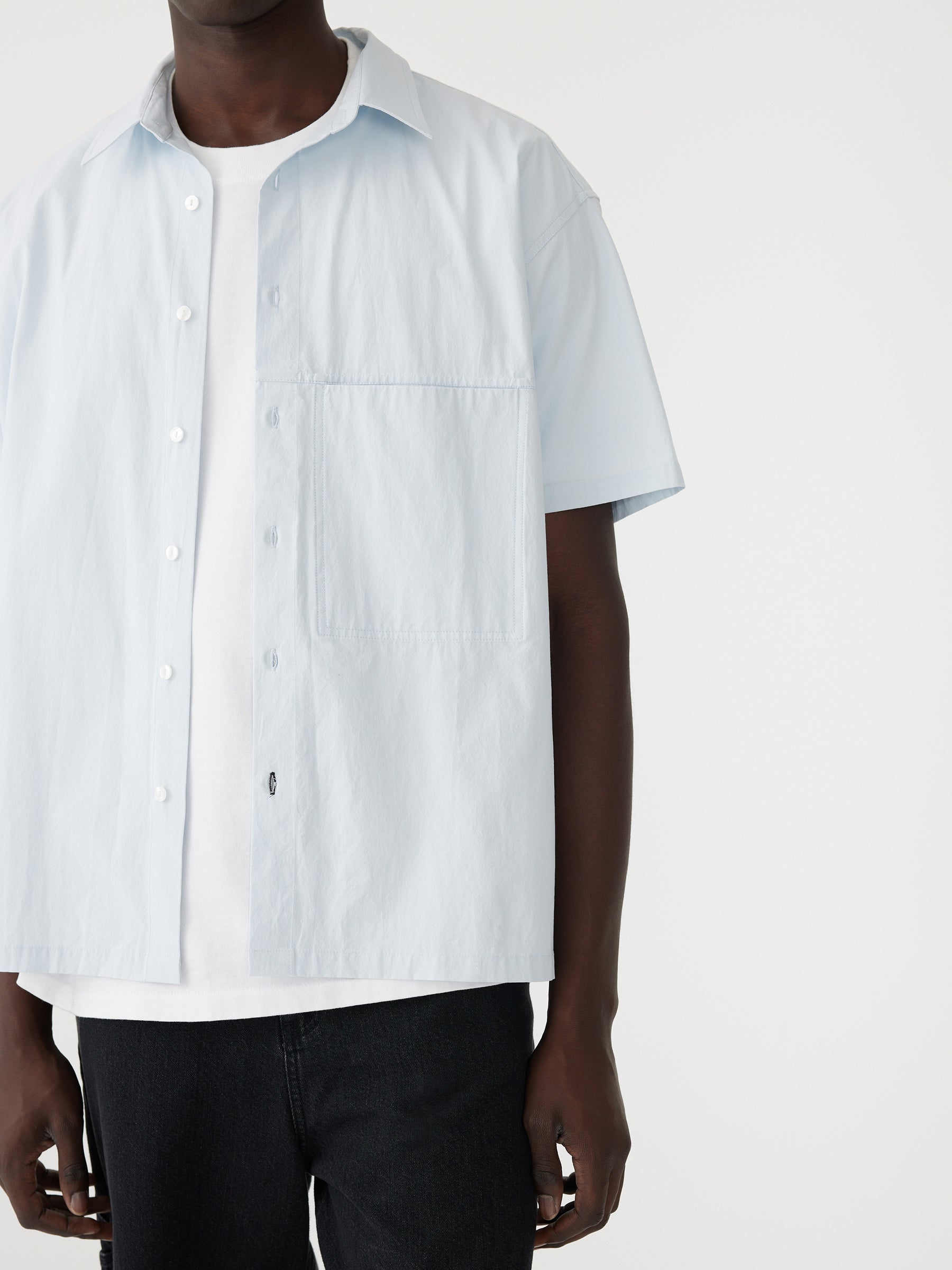 Crushed Cotton Boxy Short Sleeve Shirt – BASSIKE